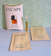 Pochette De 3 échantillons/tubes De Parfum ESCAPE De Calvin KLEIN - Perfume Samples (testers)