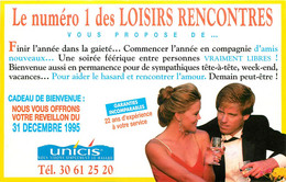 Publicités - Publicité Unicis Single's ClubLe Numéro 1 Des Loisirs Rencontres - St - Saint Germain En Laye - Bon état - Reclame