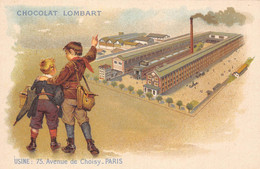 CHOCOLAT LOMBART- USINE 75 AVENUE DE CHOISY PARIS 13 - Pubblicitari