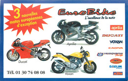Publicités - Publicité Euro Bike - Motos - Moto - Ducati - Aprilia - Voxan - Chambourcy - Bon état - Advertising