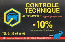 Publicités - Publicité Auto Bilan - Controle Technique Automobile - Chambourcy - Bon état - Reclame