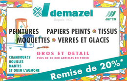 Publicités - Publicité Demazel - Peintures - Chambourcy - Houilles - Mantes - St - Saint Ouen L'Aumone - Bon état - Advertising