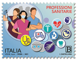 Italia Repubblica 2021 Professioni Sanitarie Euro 1,10 MNH** Integro - 2011-20:  Nuevos