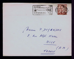 BELGIQUE Antwerpen Town BRUXELLES EXPO'58 Slogan Pmk 1958 Mailed Gc5699 - 1958 – Bruselas (Bélgica)