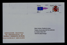 Gc5701 SPAIN Flags Drapeaux Brasons Coat Of Arms (Principado De Asturias + Escudo De Spain) 2009 History Mailed - Enveloppes