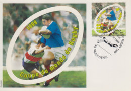 Carte  Maximum  1er  Jour   FRANCE    COUPE  DU  MONDE  DE   RUGBY     SAINT  DENIS   1999 - Rugby