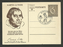 ERFURT / Postkarte TAG DER BRIEFMARKE - JOURNEE DU TIMBRE 07.01.1940 - Covers & Documents
