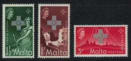 George Cross Commemoration 3v Malta 1957 MNH SG#283-285 - Militaria