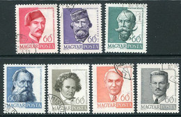 HUNGARY 1960 Personalities (7) Used.  Michel 1680-85, 1702 - Gebraucht