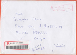 EGITTO - EGYPTE - Egypt - 2004 - 870 EMA, Red Cancel - Registered - Medium Envelope - Viaggiata Da Cairo Per Bruxelles, - Briefe U. Dokumente