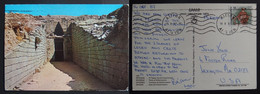 1987 Greece To USA Postcard - Briefe U. Dokumente