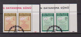 CYPRUS  ( TURKEY )    1981   Day  Of  Solidarity    Set  Of  2  Pairs    USED - Gebraucht