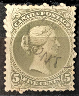 CANADA 1875 - Canceled - Sc# 26 - 5c - Usati