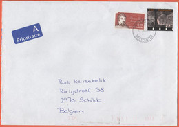 DANIMARCA - DANMARK - 2004 - Rasmus Rask + Bodil Ipsen - Medium Envelope - Viaggiata Da Midtsjælland Per Schilde,Belgium - Storia Postale