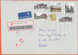 DANIMARCA - DANMARK - 2004 - 6 Stamps - Registered - Medium Envelope - Viaggiata Da Aalborg Per Bruxelles, Belgium - Cartas & Documentos