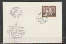 LIECHTENSTEIN-FDC-issued In 1974-" Prince Franz Josef II And Princess Gina"". - Lettres & Documents