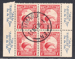 New Zealand 1935-36, Cancelled, Booklet Block, Sc# ,SG 557ca - Ongebruikt