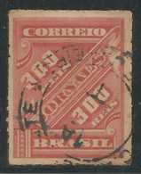 Brazil Year 1889 RHM-Jornal-15 Stamp For Newspaper Slanted Numbers New Colors 300 Réis Used - Ongebruikt