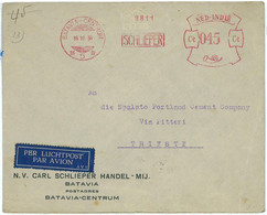 93708 -  DUTCH INDIES - POSTAL HISTORY - RED Mechanical Postmark On COVER  To ITALY  1934 - Netherlands Indies
