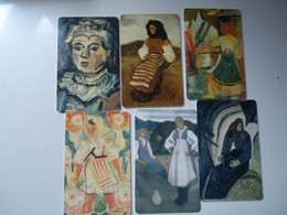 SLOVAKIA USED CARDS     SET 6 PAINTING - Peinture