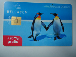 BELGIUM   USED CARDS  BIRDS  PINGUINS - Pinguins