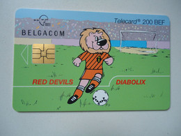 BELGIUM   USED CARDS  SPORTS FOOTBALL  MASCOTS - Autres & Non Classés