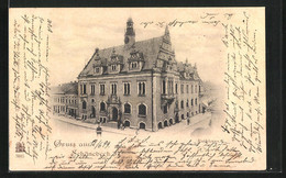 AK Schönebeck, Rathaus Strassenecke - Schoenebeck (Elbe)