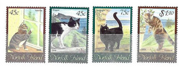 Australie - NORFOLK ISLAND - Année 1998 - Scott 638-641** - Yvert 631-634** - Chats Chat - - Ungebraucht