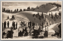 Oberstaufen - S/w Sonnige Rast An Der Falkenalp Bei Oberstaufen - Oberstaufen