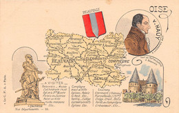 OISE - Carte Géographique - Beauvais, Clermont, Compiègne - Non Classificati