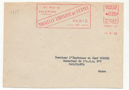 EMA  - Paris - Nouvelle Librairie De France 4/6/1956 - EMA (Empreintes Machines à Affranchir)