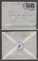 ITALIA 1942 - Lettera Per Via Aerea Con Bollo Partito Nazionale Fascista Cuneo - Storia Postale (Posta Aerea)