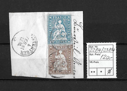 1854-1862 Helvetia (ungezähnt) → Einkreis Rundstempel Auf Brieffragment WINTERTHUR    ►SBK-22B4 / 23B4◄ - Storia Postale