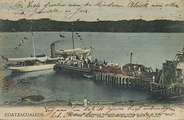 Coatzacoalcos Comitiva Presidencial Haciendo Paseo En El Yate " Beryl "    Hand Colored Minatitlan Veracruz To Gent - Mexique