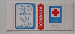 PANNEAUX ROUTIERS/ ROAD SIGNS/SEGNALI STRADALI,ROMANIA,GHERLA MATCHBOXES FACTORY,SKILLET UNFOLDED,1980 PERIOD - Boites D'allumettes