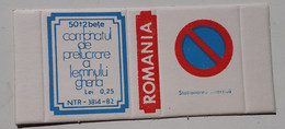 PANNEAUX ROUTIERS/ ROAD SIGNS/SEGNALI STRADALI,ROMANIA,GHERLA MATCHBOXES FACTORY,SKILLET UNFOLDED,1980 PERIOD - Boites D'allumettes