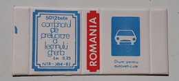 PANNEAUX ROUTIERS/ ROAD SIGNS/SEGNALI STRADALI,ROMANIA,GHERLA MATCHBOXES FACTORY,SKILLET UNFOLDED,1980 PERIOD - Boites D'allumettes