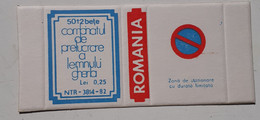 PANNEAUX ROUTIERS/ ROAD SIGNS/SEGNALI STRADALI,ROMANIA,GHERLA MATCHBOXES FACTORY,SKILLET UNFOLDED,1980 PERIOD - Boites D'allumettes