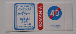 PANNEAUX ROUTIERS/ ROAD SIGNS/SEGNALI STRADALI,ROMANIA,GHERLA MATCHBOXES FACTORY,SKILLET UNFOLDED,1980 PERIOD - Boites D'allumettes