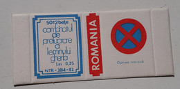 PANNEAUX ROUTIERS/ ROAD SIGNS/SEGNALI STRADALI,ROMANIA,GHERLA MATCHBOXES FACTORY,SKILLET UNFOLDED,1980 PERIOD - Boites D'allumettes