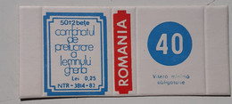 PANNEAUX ROUTIERS/ ROAD SIGNS/SEGNALI STRADALI,ROMANIA,GHERLA MATCHBOXES FACTORY,SKILLET UNFOLDED,1980 PERIOD - Boites D'allumettes