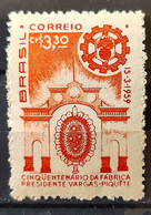 C 442 Brazil Stamp 50 Years Of Manufacture Military Army Getulio Vargas Picket 1959 2 - Other & Unclassified