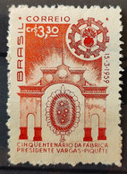 C 442 Brazil Stamp 50 Years Of Manufacture Military Army Getulio Vargas Picket 1959 5 - Andere & Zonder Classificatie