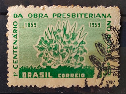 C 444 Brazil Stamp Work Centenary Presbyterian Religion 1959 Circulated 2 - Autres & Non Classés