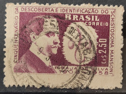 C 445 Brazil Stamp 50 Years Discovery Protozoan Schistosoma Mansoni Piraja Da Silva Health Science 1959 Circulated 4 - Autres & Non Classés