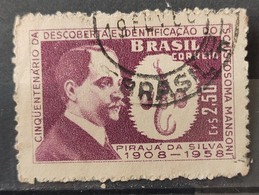 C 445 Brazil Stamp 50 Years Discovery Protozoan Schistosoma Mansoni Piraja Da Silva Health Science 1959 Circulated 7 - Other & Unclassified