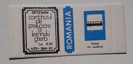 PANNEAUX ROUTIERS/ ROAD SIGNS/SEGNALI STRADALI,ROMANIA,GHERLA MATCHBOXES FACTORY,SKILLET UNFOLDED,1980 PERIOD - Boites D'allumettes