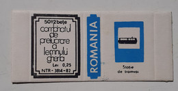 PANNEAUX ROUTIERS/ ROAD SIGNS/SEGNALI STRADALI,ROMANIA,GHERLA MATCHBOXES FACTORY,SKILLET UNFOLDED,1980 PERIOD - Boites D'allumettes