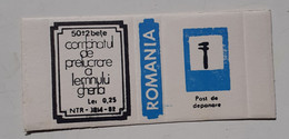 PANNEAUX ROUTIERS/ ROAD SIGNS/SEGNALI STRADALI,ROMANIA,GHERLA MATCHBOXES FACTORY,SKILLET UNFOLDED,1980 PERIOD - Boites D'allumettes