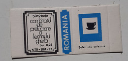 PANNEAUX ROUTIERS/ ROAD SIGNS/SEGNALI STRADALI,ROMANIA,GHERLA MATCHBOXES FACTORY,SKILLET UNFOLDED,1980 PERIOD - Boites D'allumettes